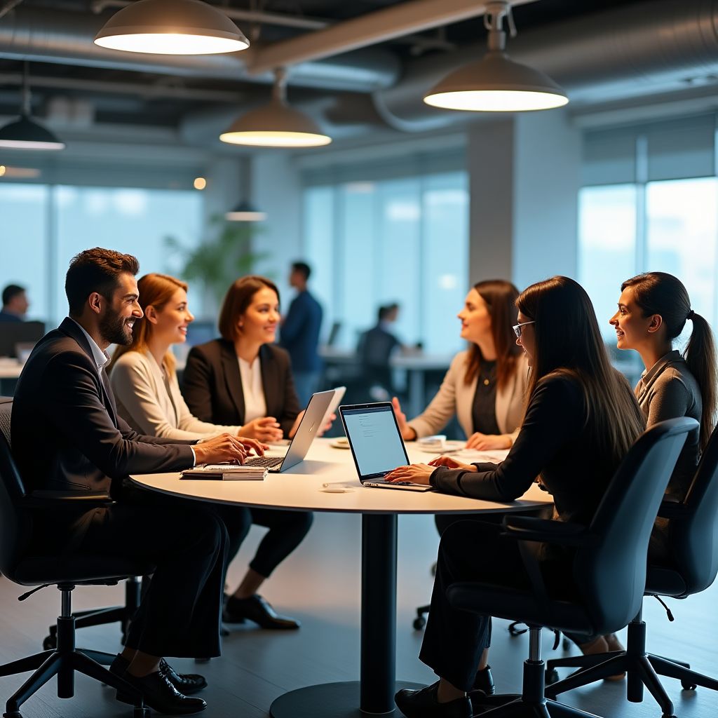 Equipo diverso de profesionales YPF